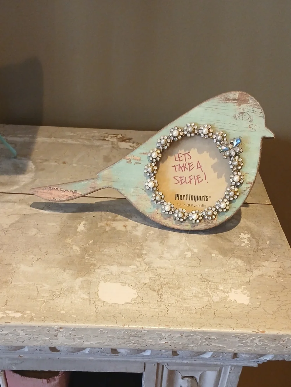 Pier 1 Imports Rustic Bird Tabletop PIcture Frame